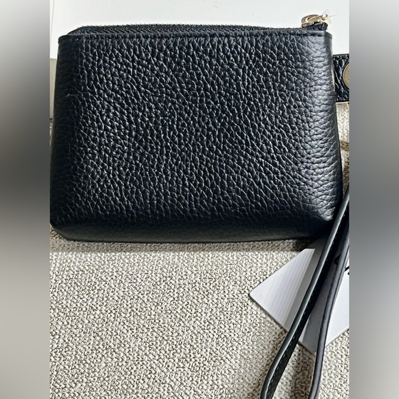 Furla Luna M Textured Black Leather Pouch - Picture 3 of 12